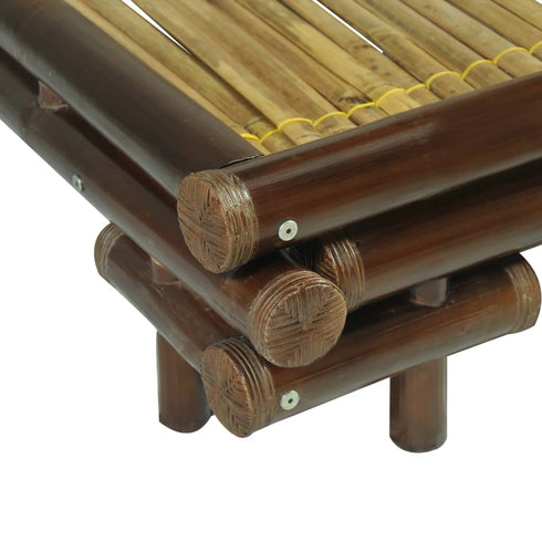 Aki Kagu -  Bed Frame Dark Brown Bamboo 140x200 cm